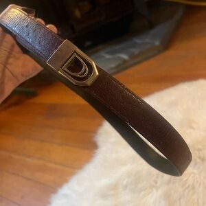 Burgundy Lizard Embossed Leather Belt